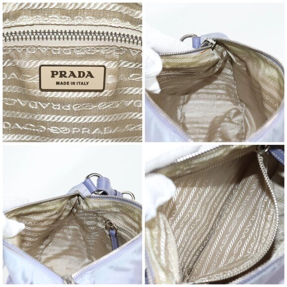 PRADA Shoulder Bag Nylon Purple Silver Auth - Picture 15 of 16